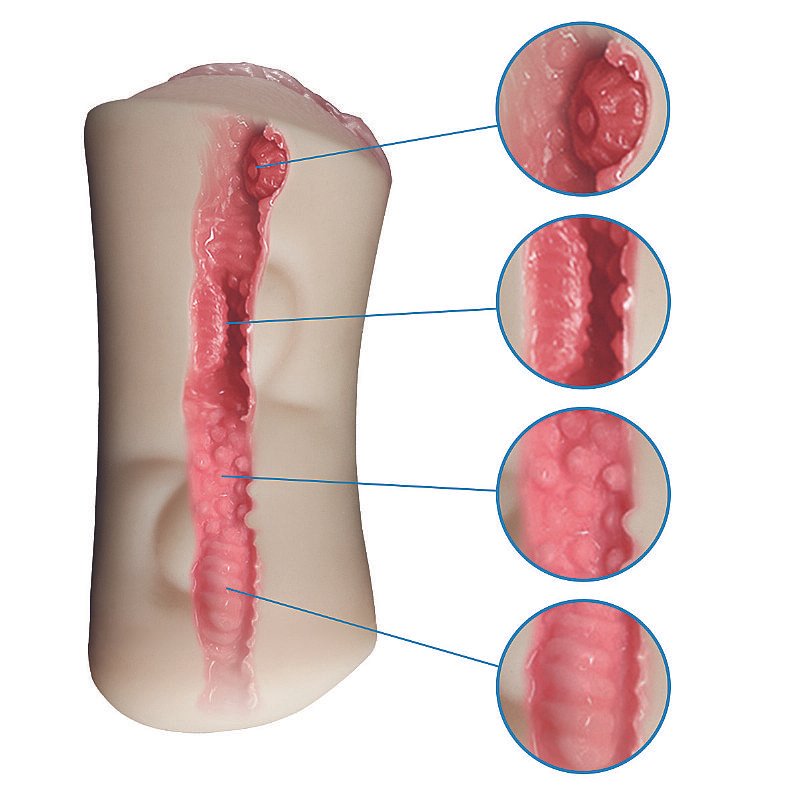 Masturbador Masculino Duplo em Cyberskin - Vagina e ânus - Life