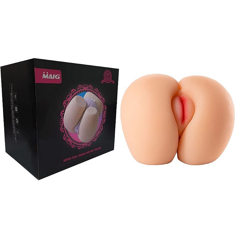 Masturbador Masculino Forma de Bunda com Meio Corpo - Vagina e Ânus - Maig