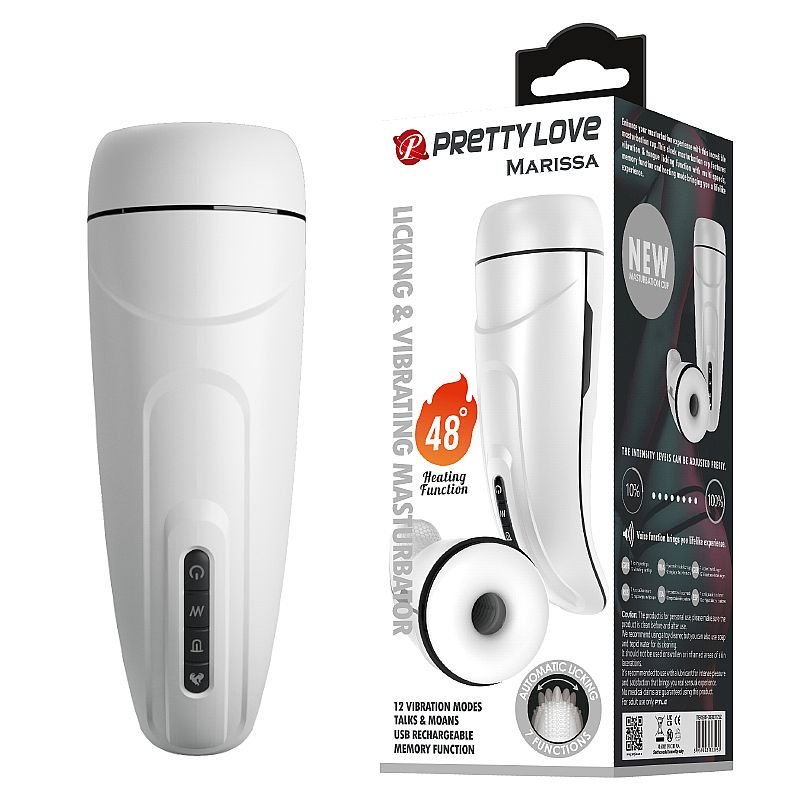Masturbador Masculino Forma de Lanterna com Aquecimento- Marissa - Recarregável - Pretty Love