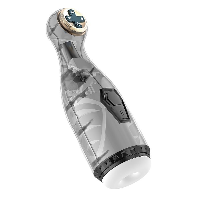 Masturbador Masculino Forma de Lanterna com Sucção - Master - Azul Escuro
