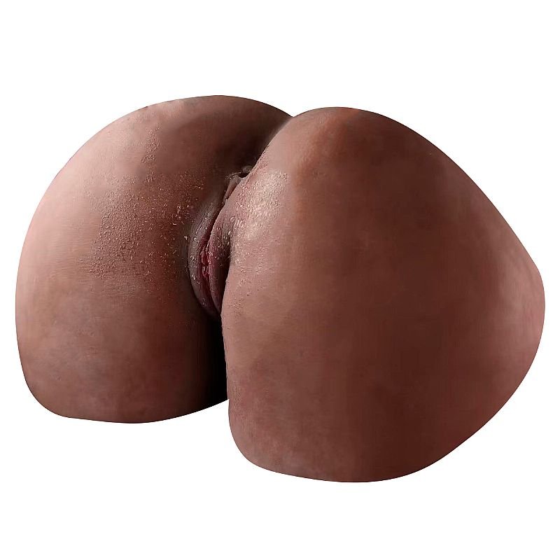 Masturbador Masculino - Formato Bunda com Vagina e Ânus - Marrom Grande