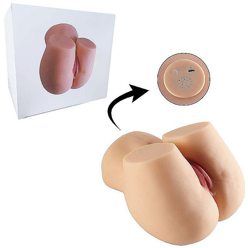 Masturbador Masculino - Formato Bunda - Vagina e Ânus com vibrador - MAIG