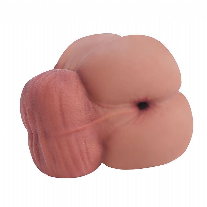 Masturbador Masculino - Formato de Corpo e Ânus Masculino - 15,5 x 8,5cm - Marrom