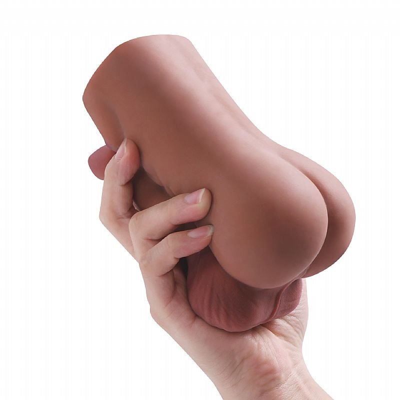 Masturbador Masculino - Formato de Corpo e Ânus Masculino - 15,5 x 8,5cm - Marrom