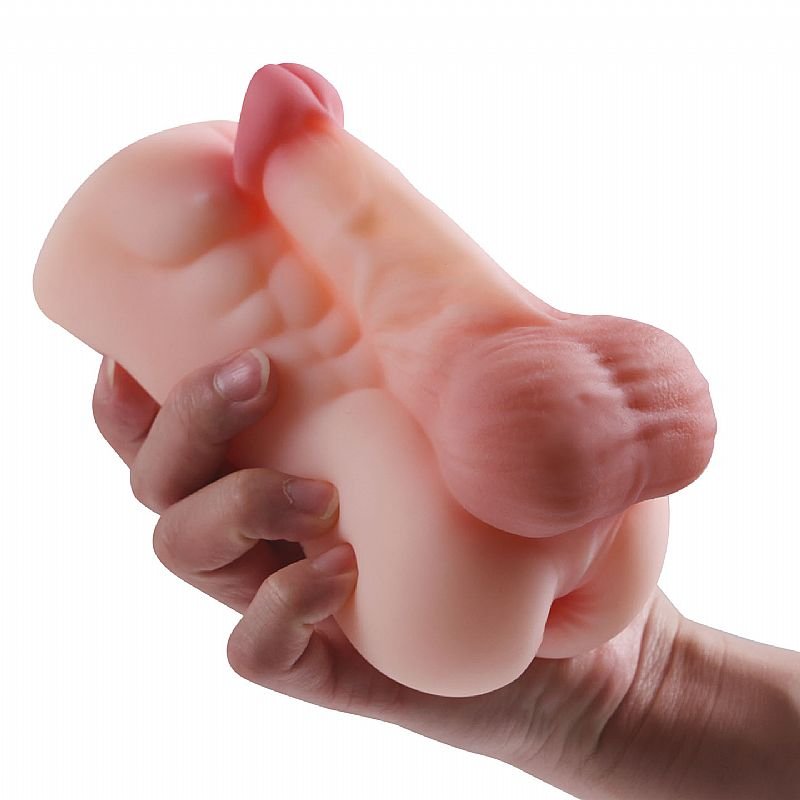 Masturbador Masculino - Formato de Corpo e Ânus Masculino - 15,5 x 8,5cm - Marrom