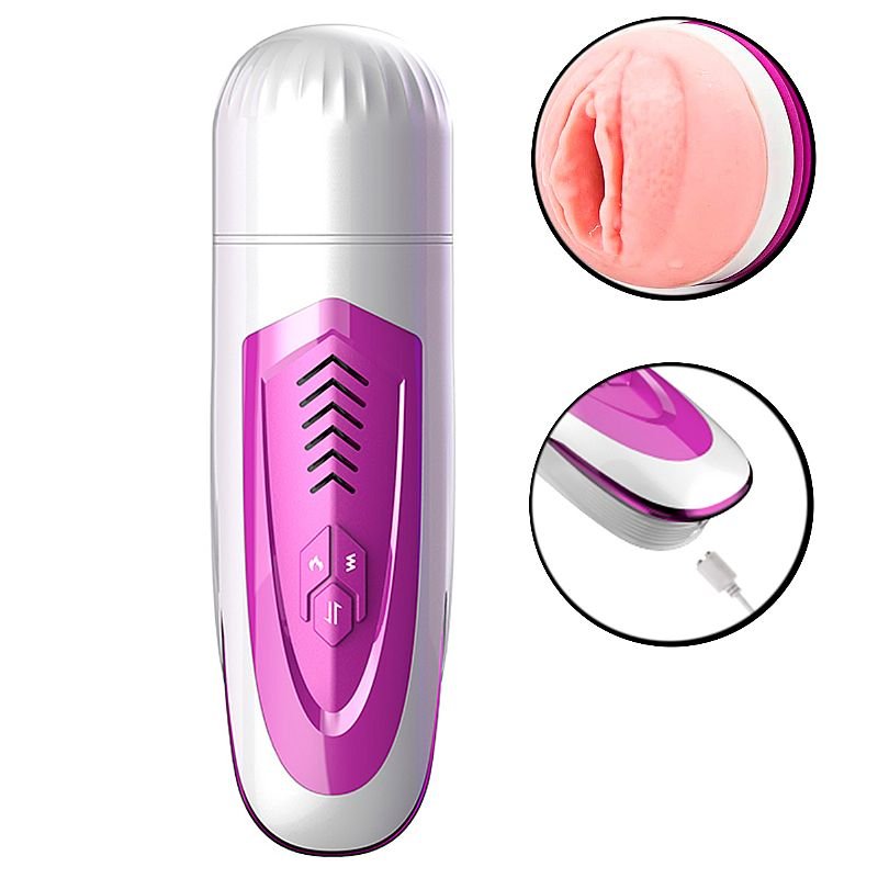 Masturbador Masculino formato de Lanterna com Vai e vem / Aquecimento - Dibe