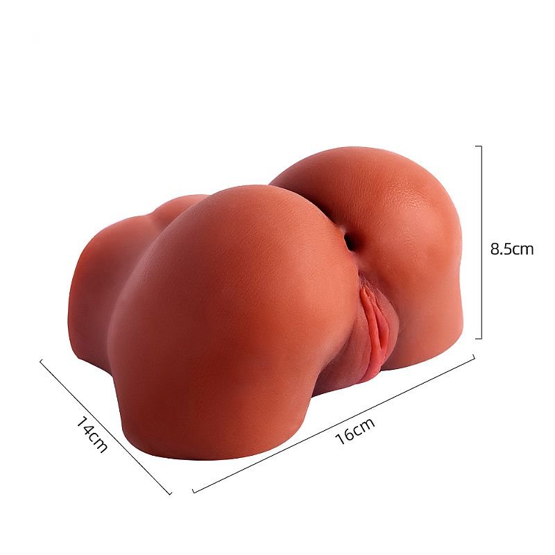 Masturbador Masculino Pequeno - Formato Bunda com Vagina e Ânus - 14,0 x 8,5
