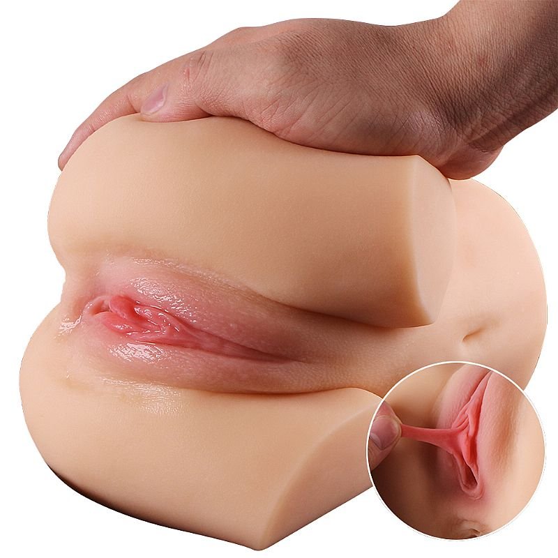 Masturbador Masculino Pequeno - Formato de Bunda com Vagina e Ânus - com Vibro