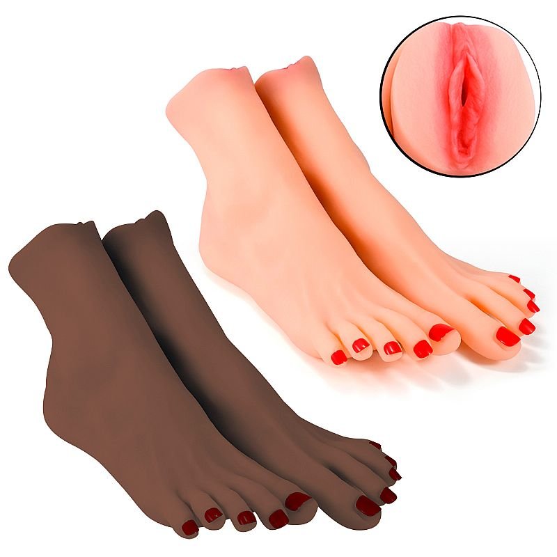 Masturbador Masculino Pequeno - Formato de Pé com Vagina - 2 Unid - Bege