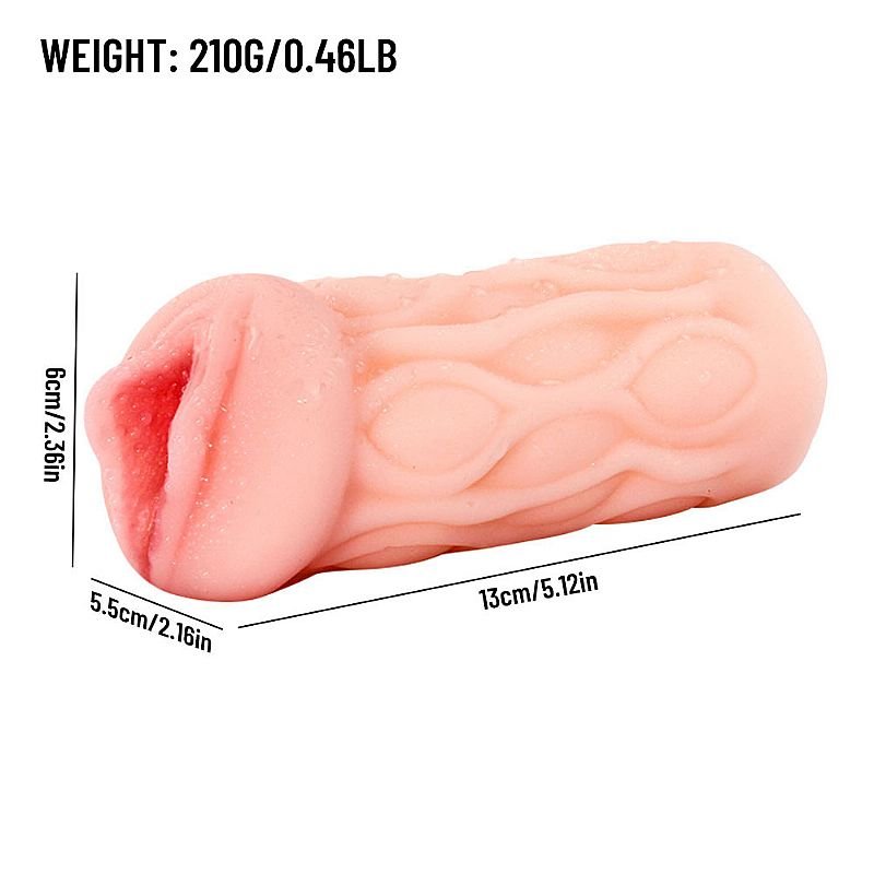 Masturbador Masculino Pequeno - Formato de Vagina - 13,0 x 5,5 cm