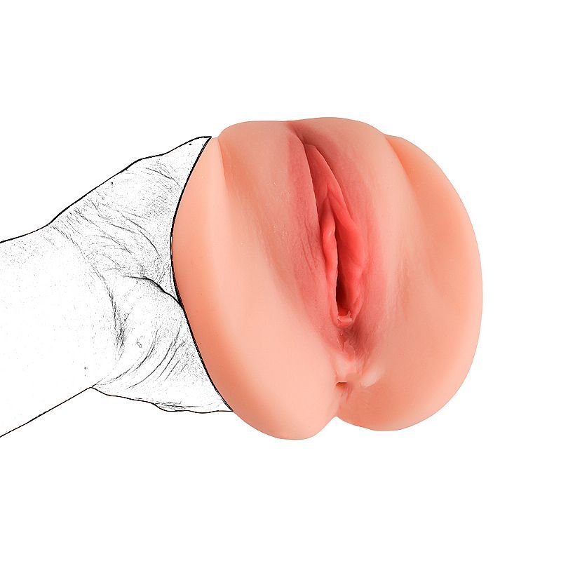 Masturbador Masculino Pequeno - Vagina com vibrador e Hímen - DAPHNE - Bege