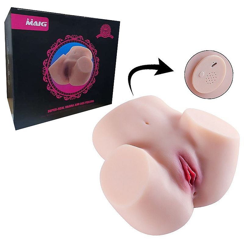 Masturbador Masculino - Vagina e Ânus com vibrador M31 - MAIG