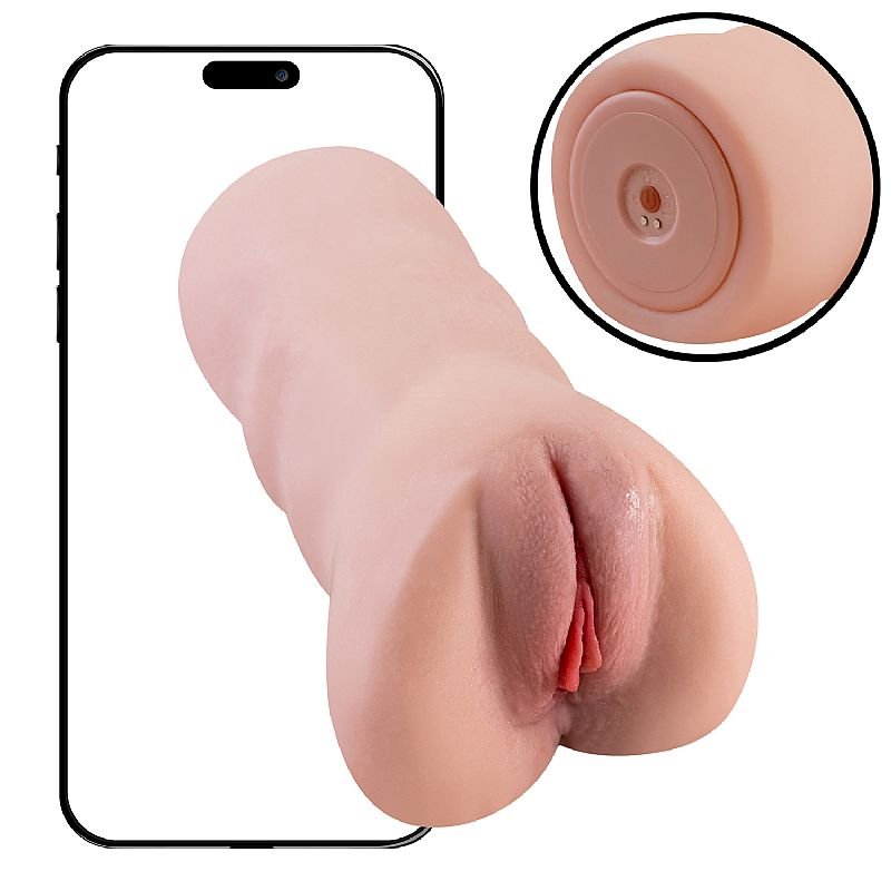 Masturbador Masculino - Vagina em Cyberskin com Vibrador / Vai e vem - via APP - À Longa Distância