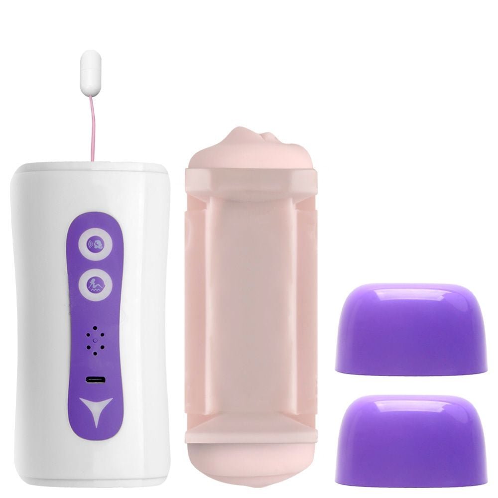 Masturbador Vagina Boca 10 Vibrações Voz Vipmix