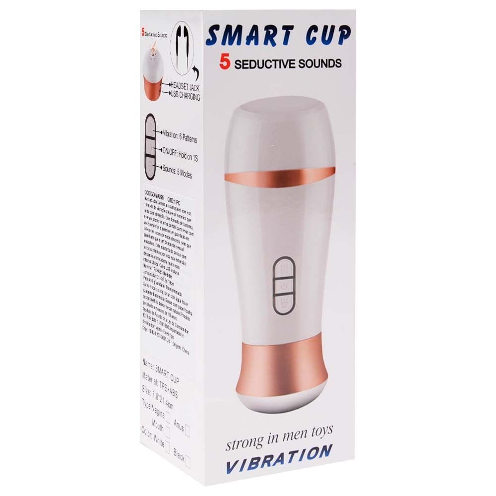 Masturbador Vagina Com Voz 10 Vibrações Smart Cup Vipmix