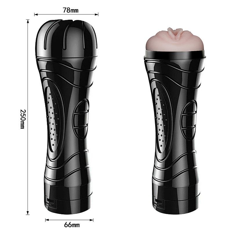 Masturbador Vagina em Cyberskin com Vibrador - Formato de Lanterna