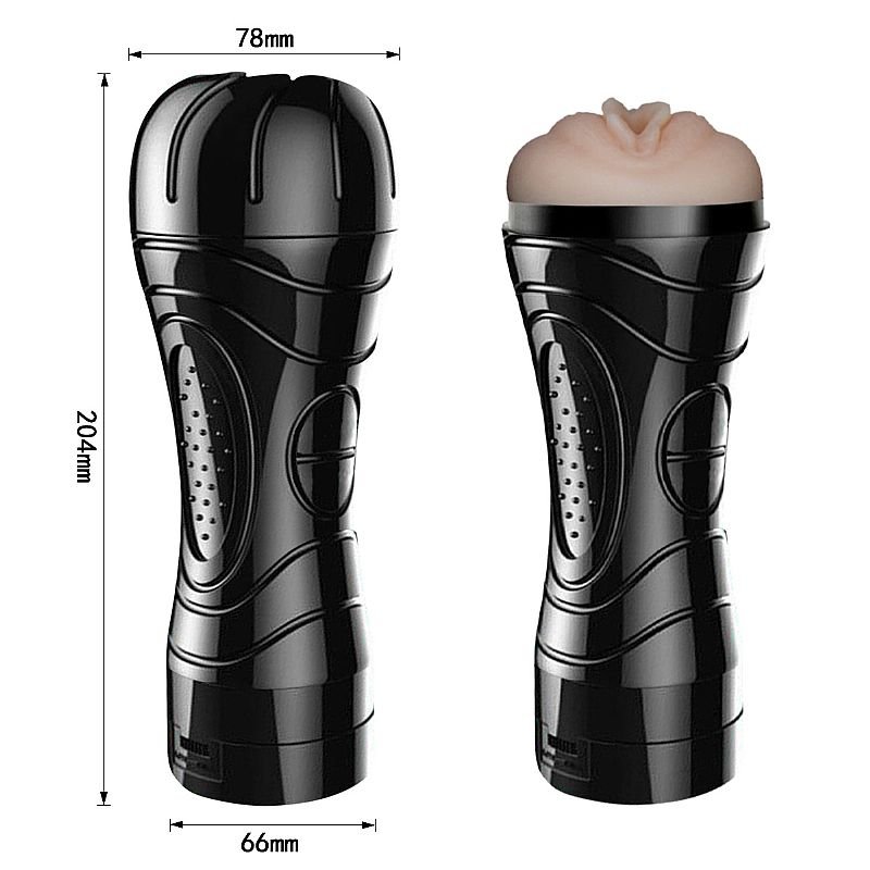Masturbador Vagina em Cyberskin com Vibrador - Mini Lanterna 20,4 x 7,8cm