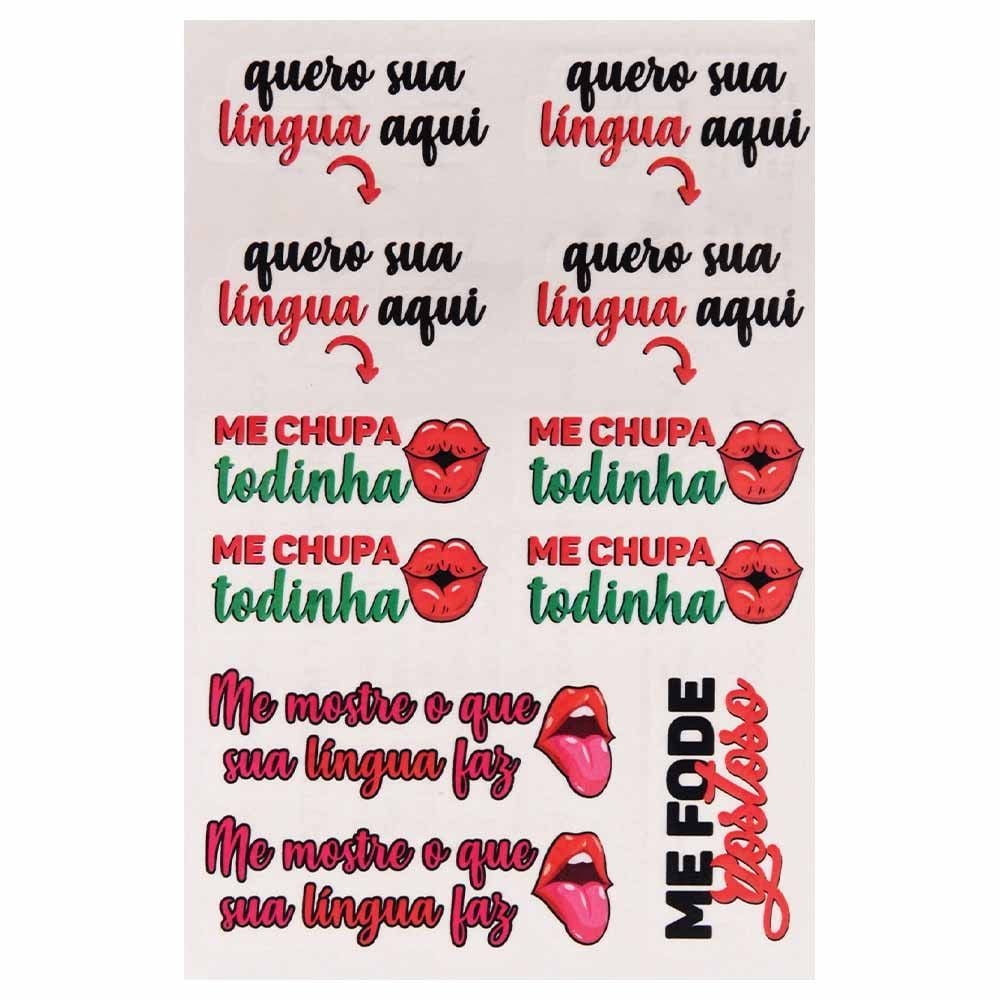Me Chupa Todinha Tatuagem Temporária 10 X 15cm Sedux