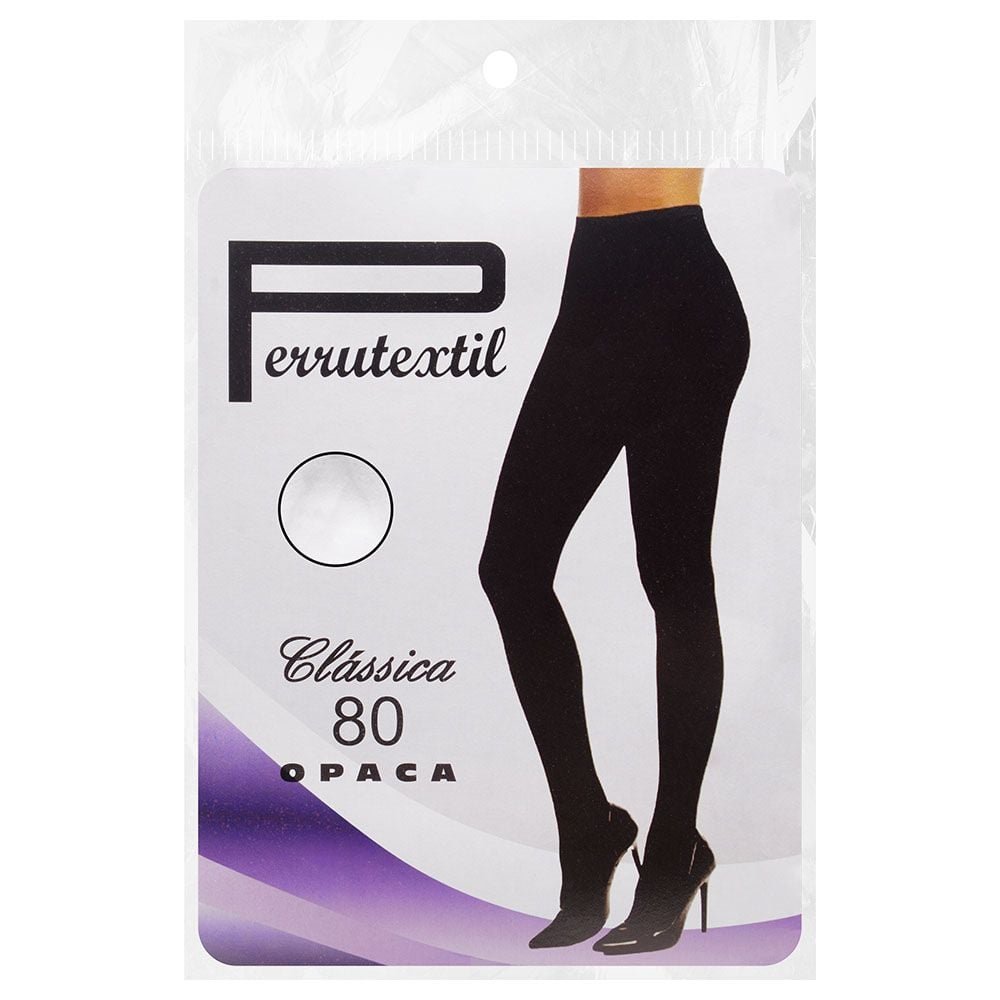 Meia Calça Clássica Fio 80 Opaca Perrutextil