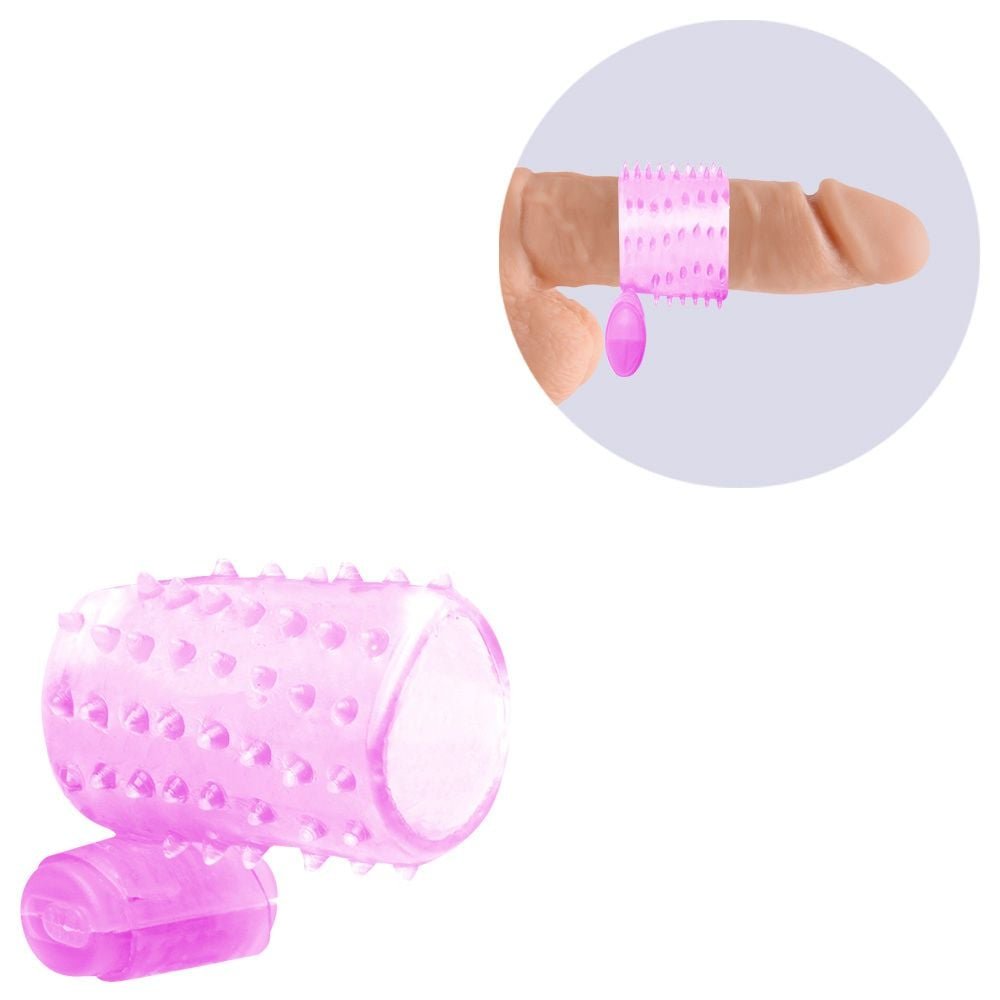 Meia Capa Peniana Vibrador Com Cerdas Vipmix