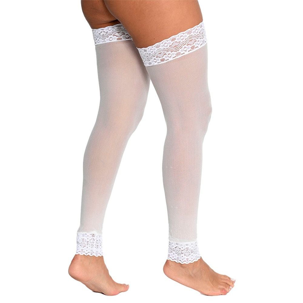 Meia Legging Com Renda Perrutextil