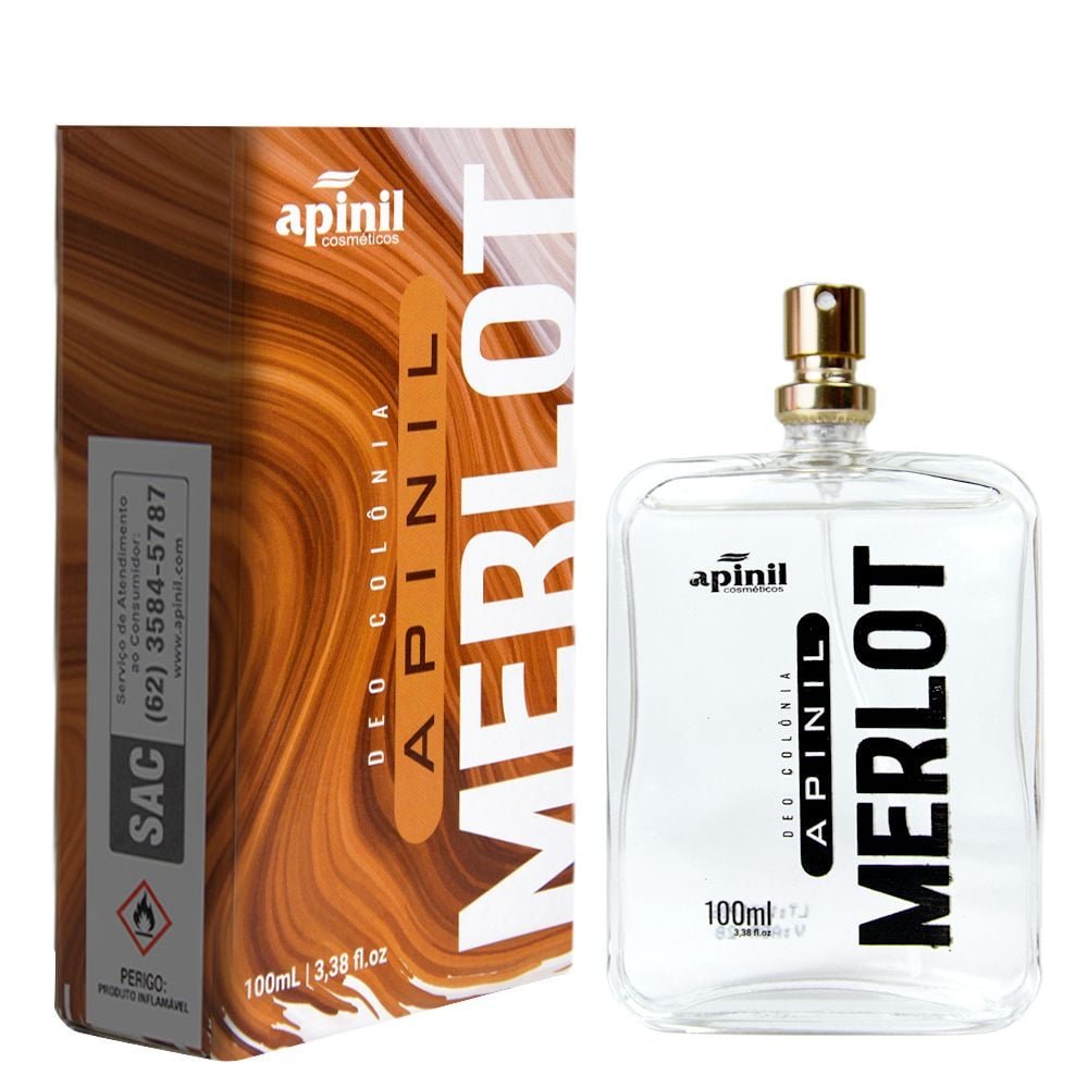 Merlot Deo Colônia Masculina 100ml Apinil