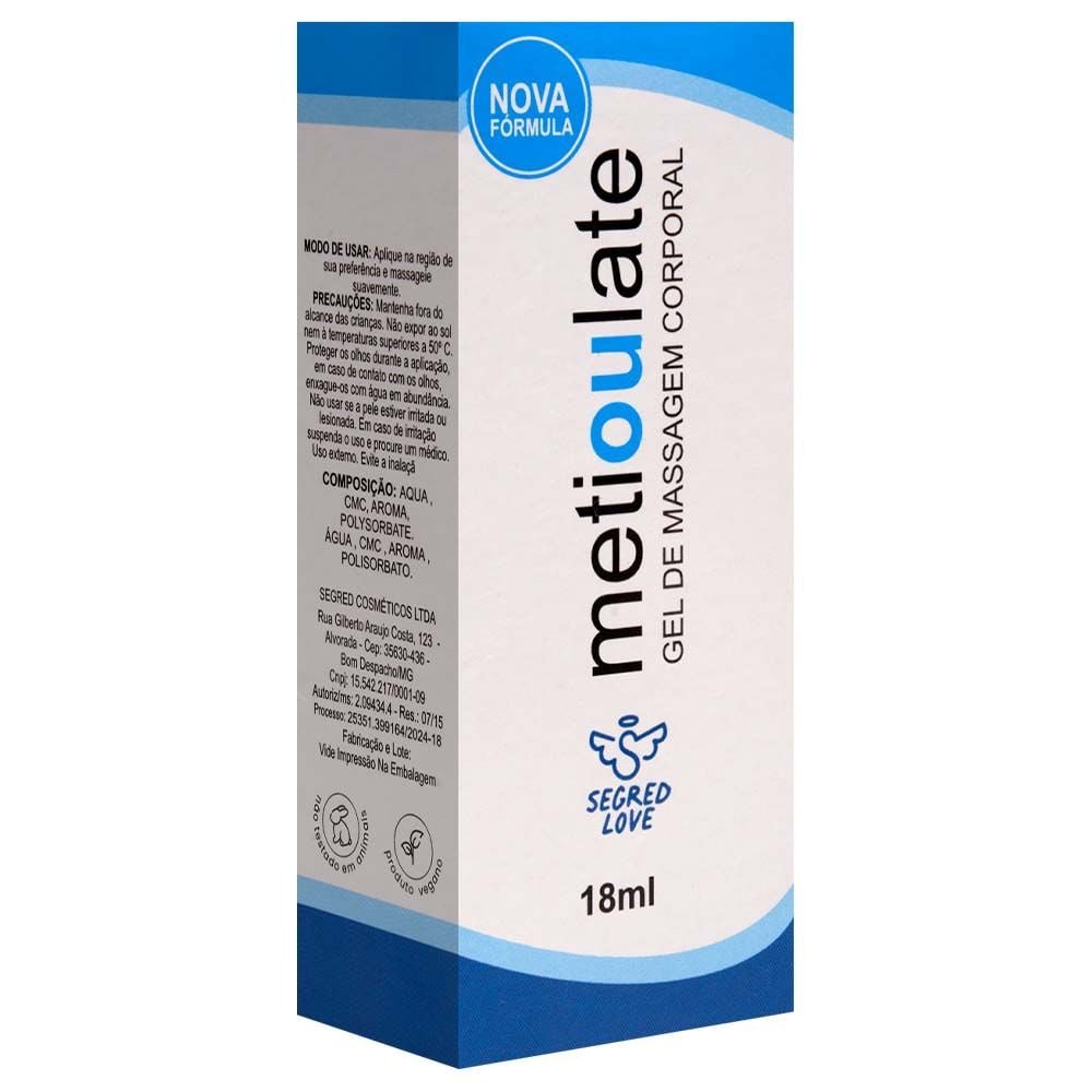 Metioulate Lubrificante Beijável 18ml Segred Love