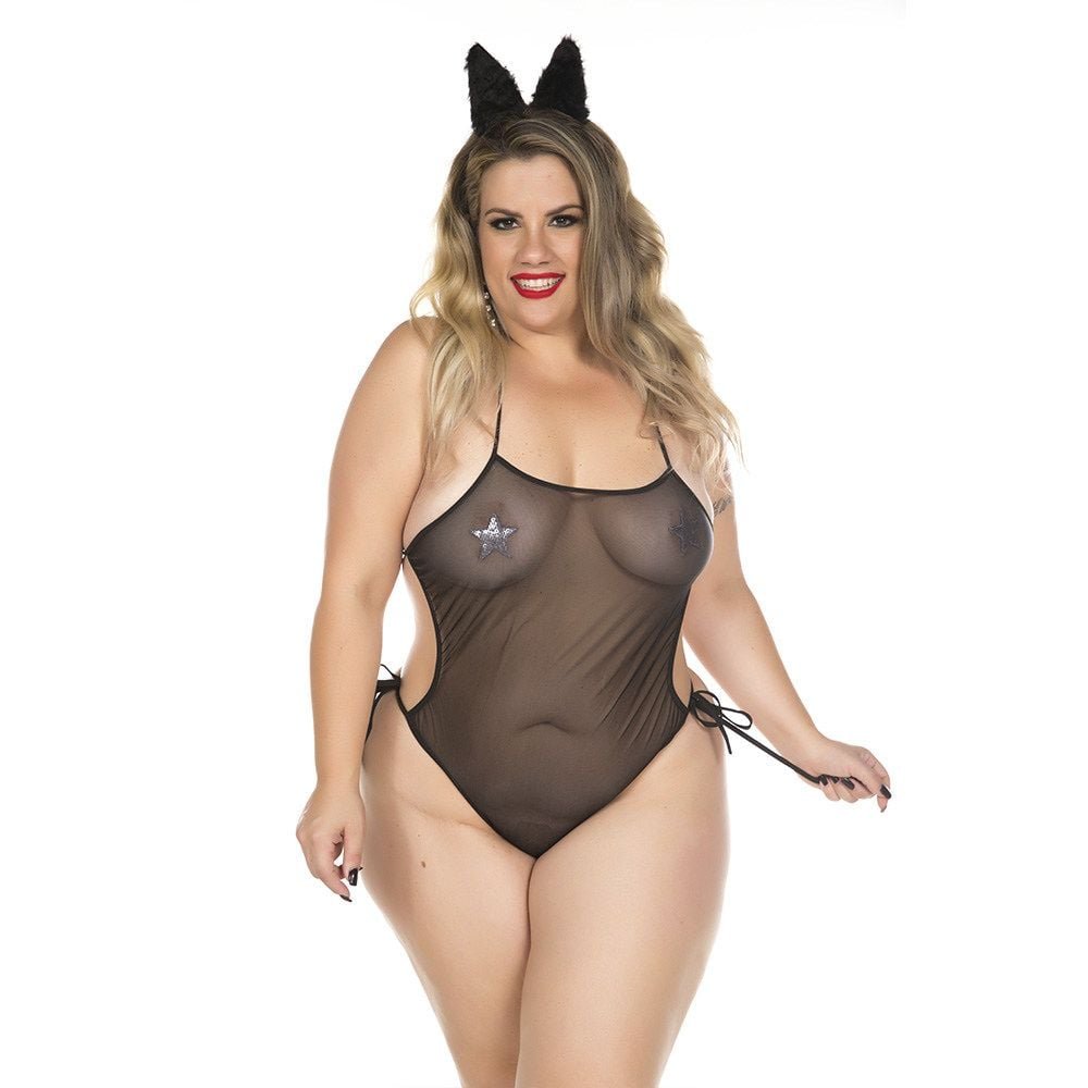 Mini Fantasia Plus Size Loba Ii Pimenta Sexy