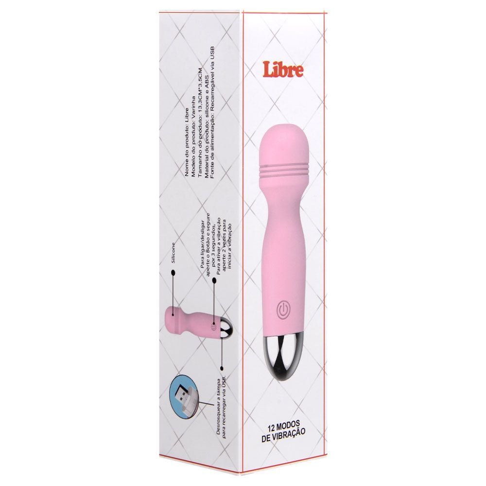 Mini Varinha Mágica 12 Vibrações Libre Sexy Import