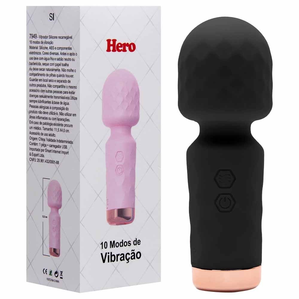 Mini Varinha Mágica Hero Recarregável Sexy Import