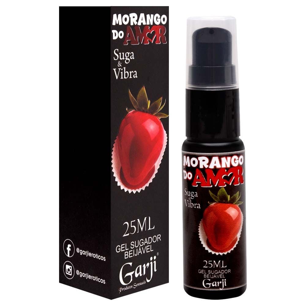 Morango Do Amor Gel Sugador Vibrador 25ml Garji