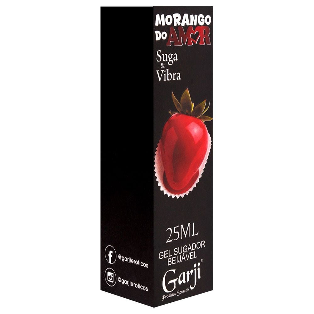 Morango Do Amor Gel Sugador Vibrador 25ml Garji