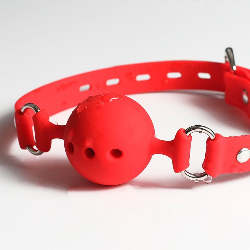 Mordaça de Silicone com Bola 4.5cm - Preto