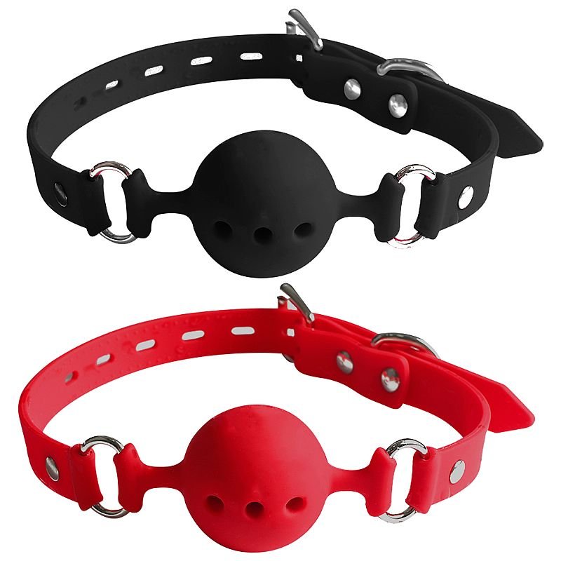 Mordaça de Silicone com Bola 4.8cm - Preto