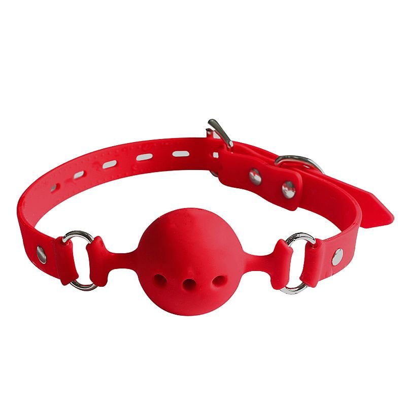 Mordaça de Silicone com Bola 4.8cm - Preto