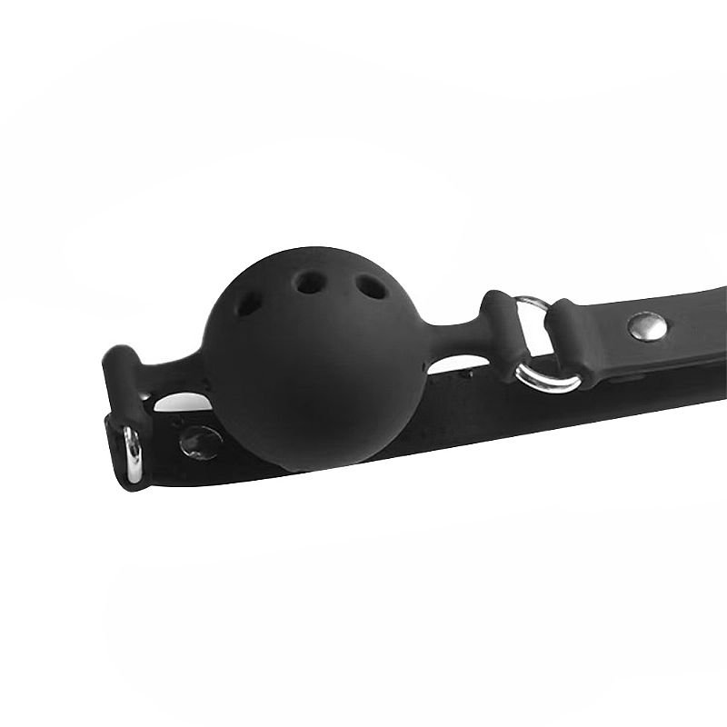 Mordaça de Silicone com Bola 4.8cm - Preto