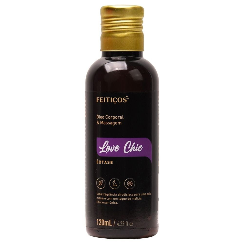 óleo Corporal Massagem Love Chic êxtase 120ml Feitiços