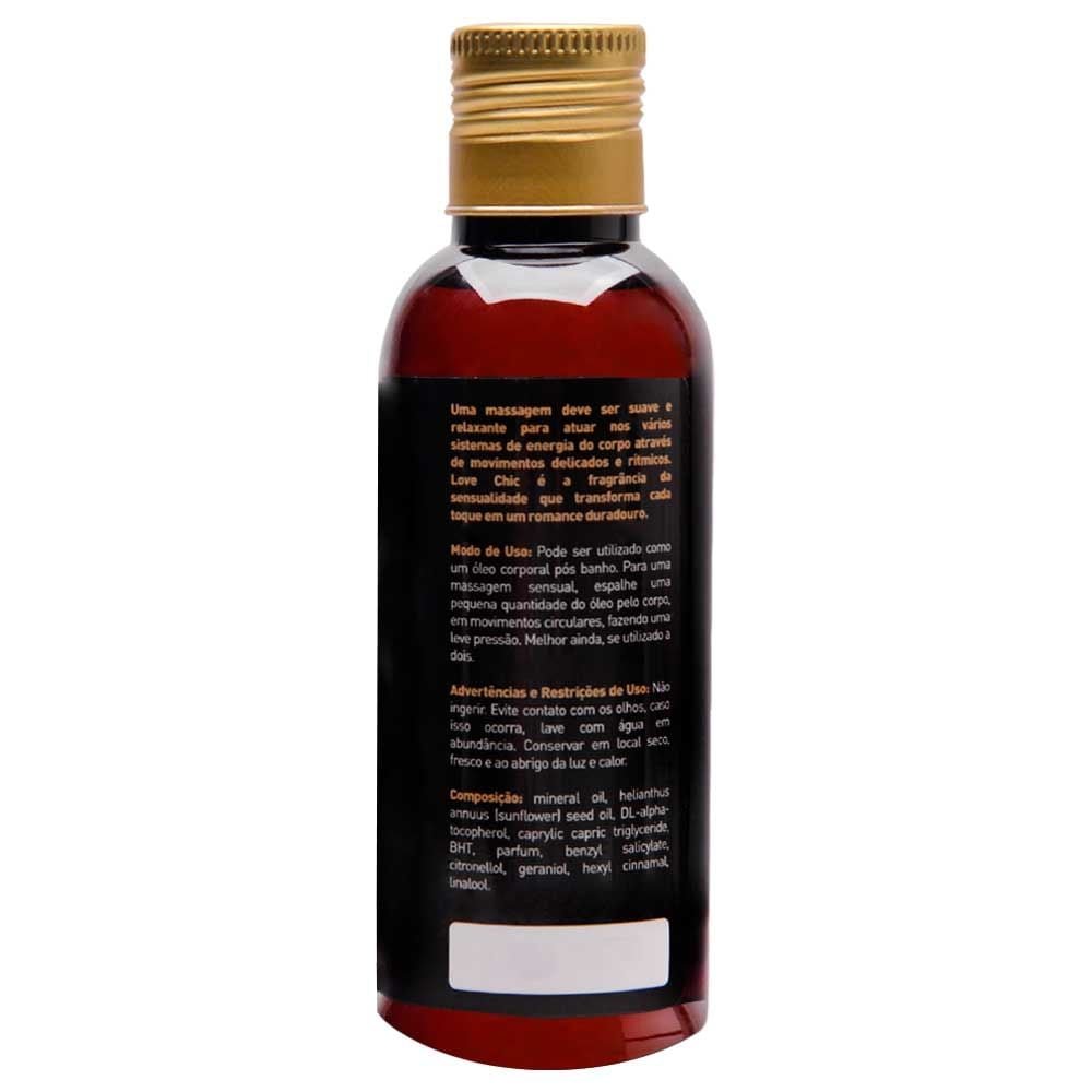 óleo Corporal Massagem Love Chic êxtase 120ml Feitiços