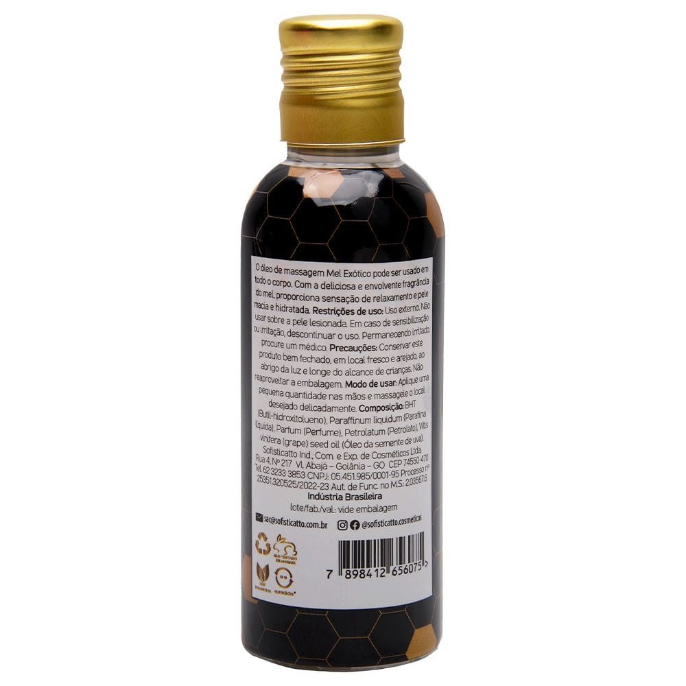 óleo Corporal Mel Exótico 120ml Sofisticatto