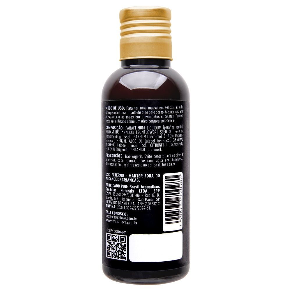 óleo Corporal Para Massagem 120ml Sensual Love