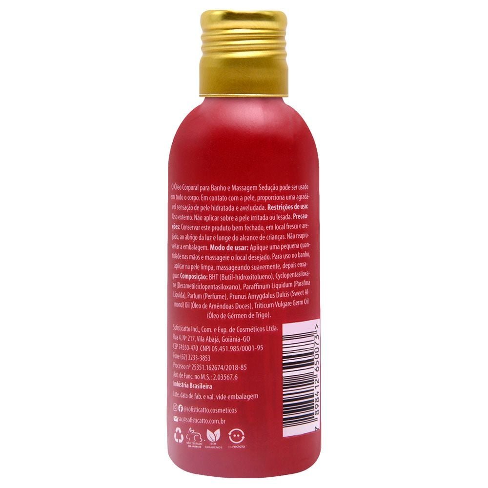 óleo Corporal Sedução Massagem 120ml Sofisticatto