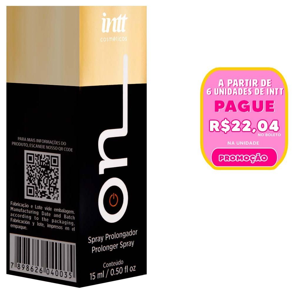 On Gel Masculino Prolongador E Retardante 15ml Intt