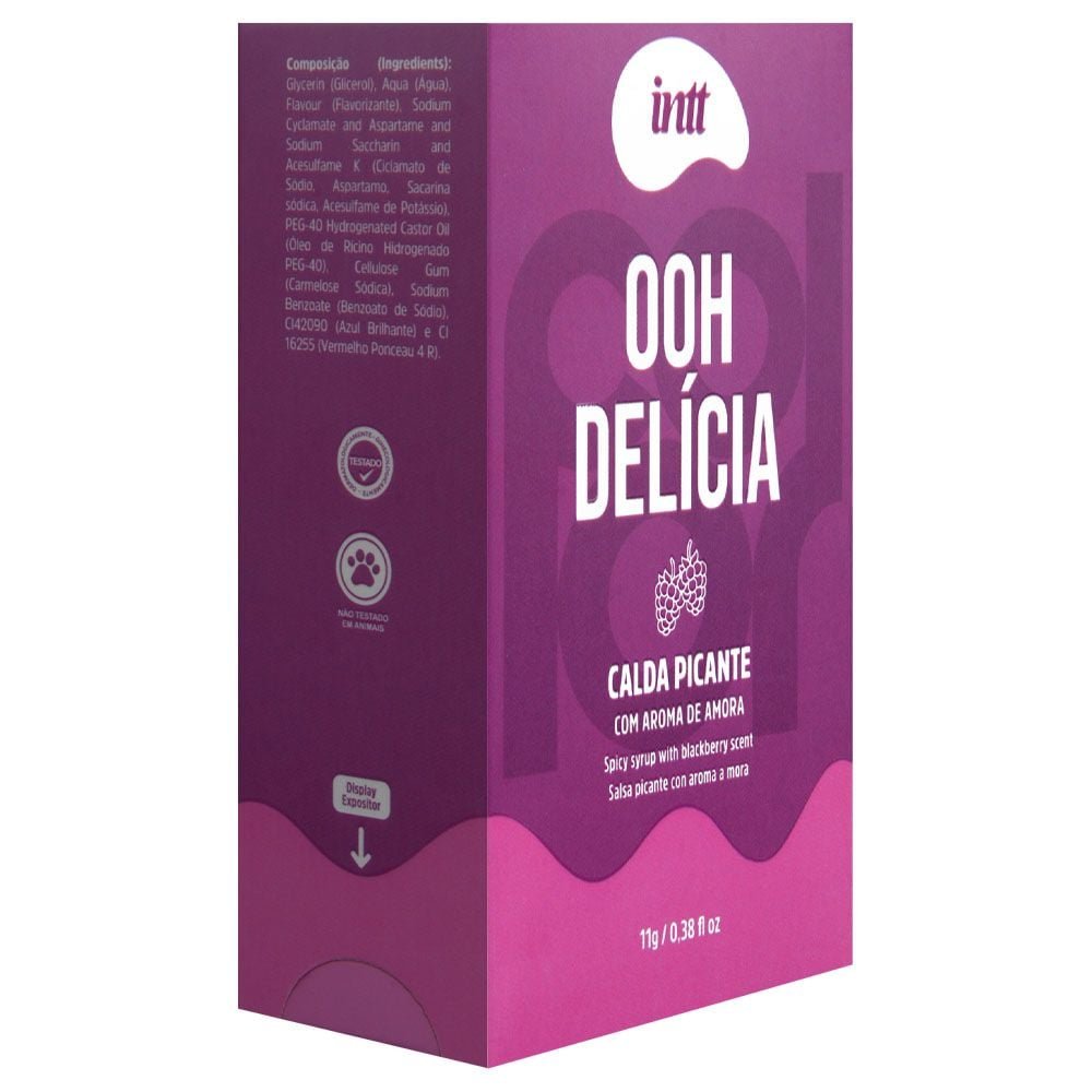Ooh Delícia Calda Beijável Sabor Amora 11g Intt