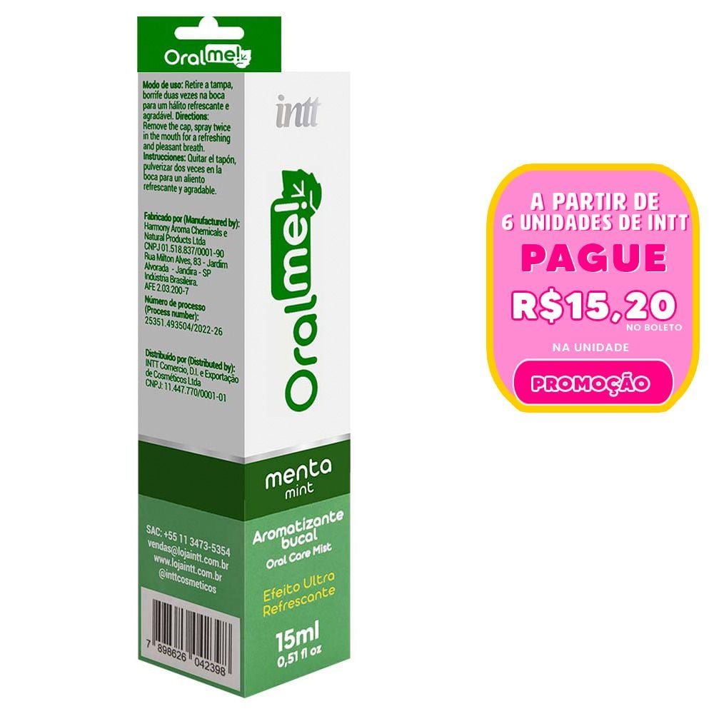 Oral Me Antisséptico Bucal Aromático 15ml Intt