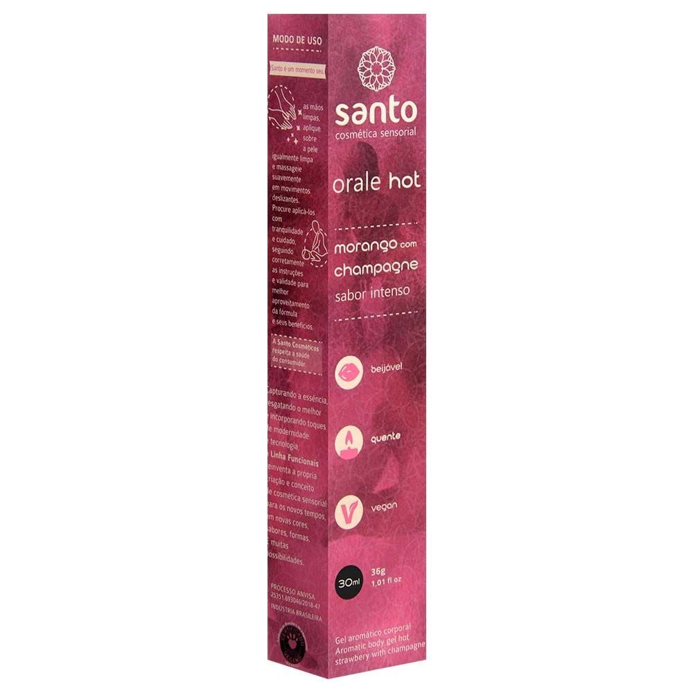 Orale Hot Gel Comestível Sabor Intenso 30ml Santo