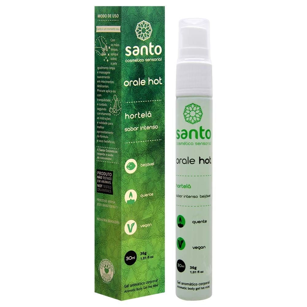 Orale Hot Gel Comestível Sabor Intenso 30ml Santo