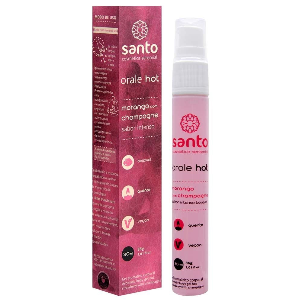 Orale Hot Gel Comestível Sabor Intenso 30ml Santo