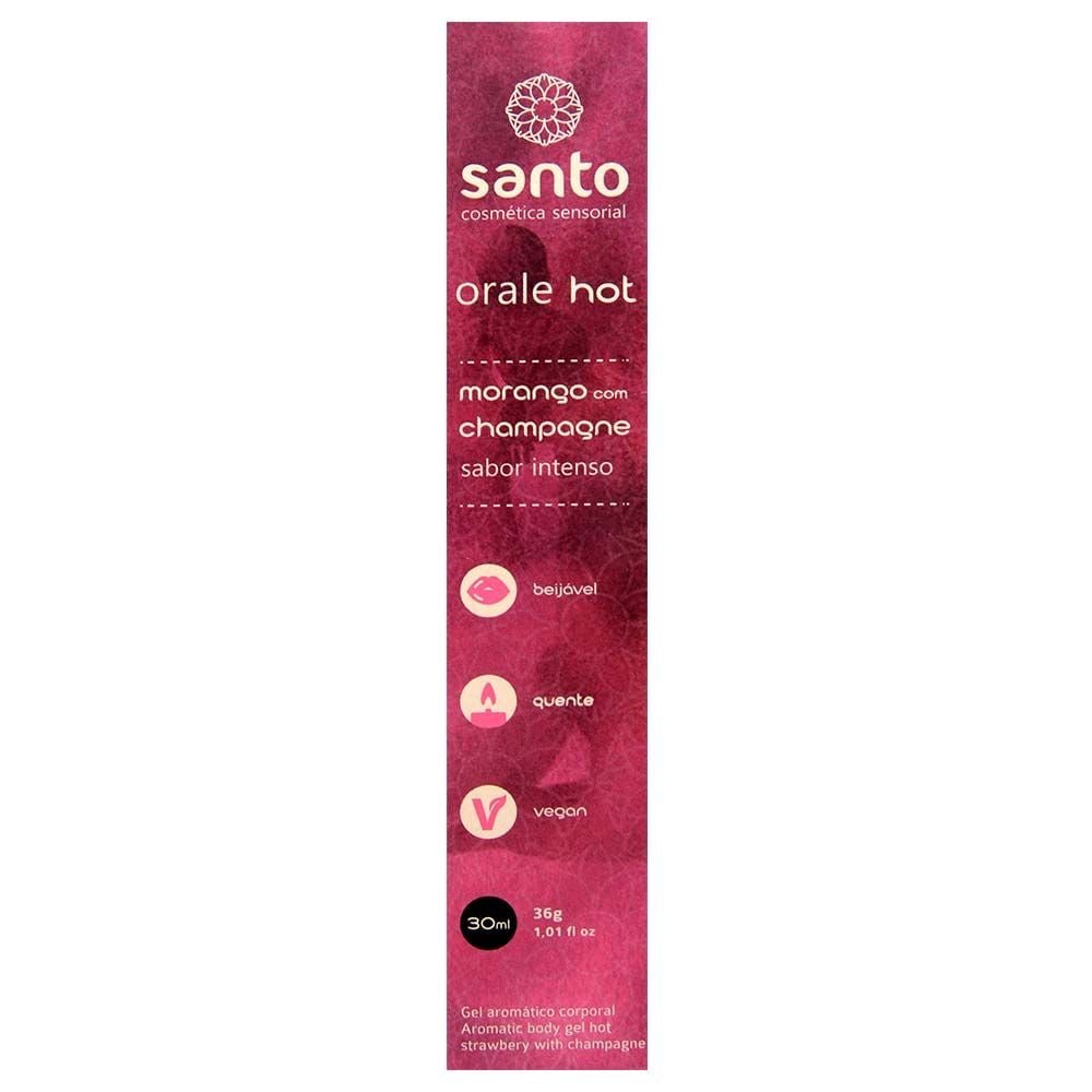 Orale Hot Gel Comestível Sabor Intenso 30ml Santo