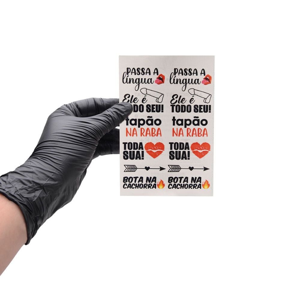 Passa A Língua Tatuagem Temporária 10 X 15cm Sedux
