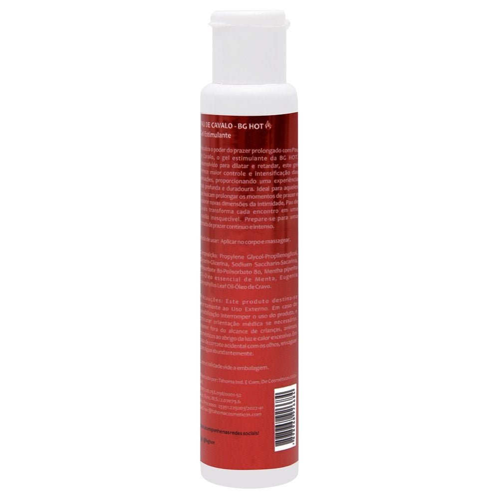 Pau De Cavalo Gel Excitante 40ml Banho De Gata